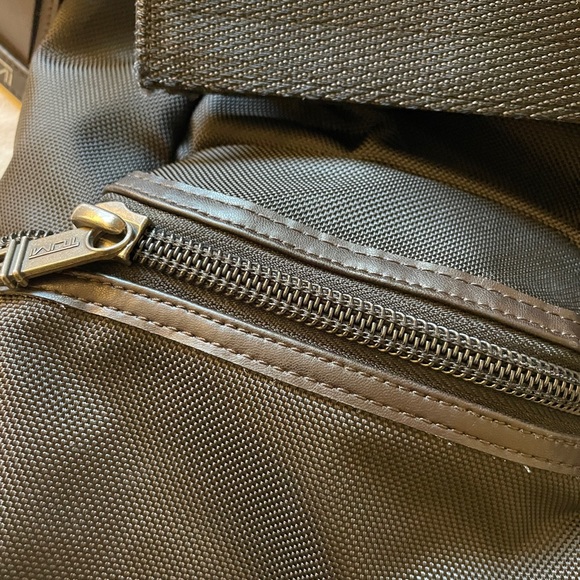 Tumi Alpha Bravo Luke Roll-Top Backpack in Hickory Black Brown Ballistic Nylon - Picture 4 of 10